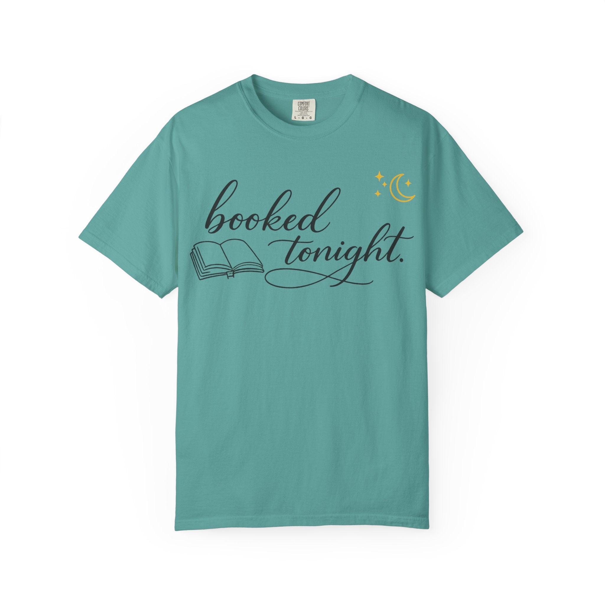 Booked Tonight T-Shirt — Cozy Reading Graphic Tee
