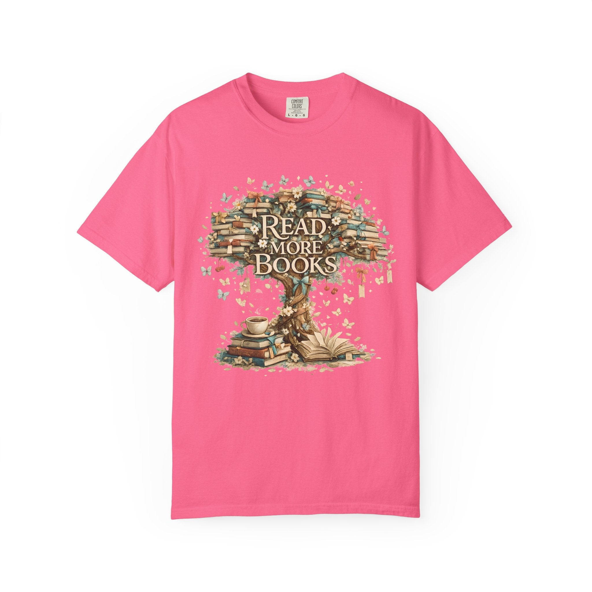 Read More Books T-Shirt — Vintage Tree of Books Design for Book Lovers