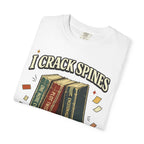 Book Lover T-Shirt — "I Crack Spines and I'll Do It Again" Vintage Stack Graphic