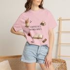 Coffee Icy, Books Spicy T-Shirt — Literary Coffee Lover Tee