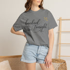 Booked Tonight T-Shirt — Cozy Reading Graphic Tee