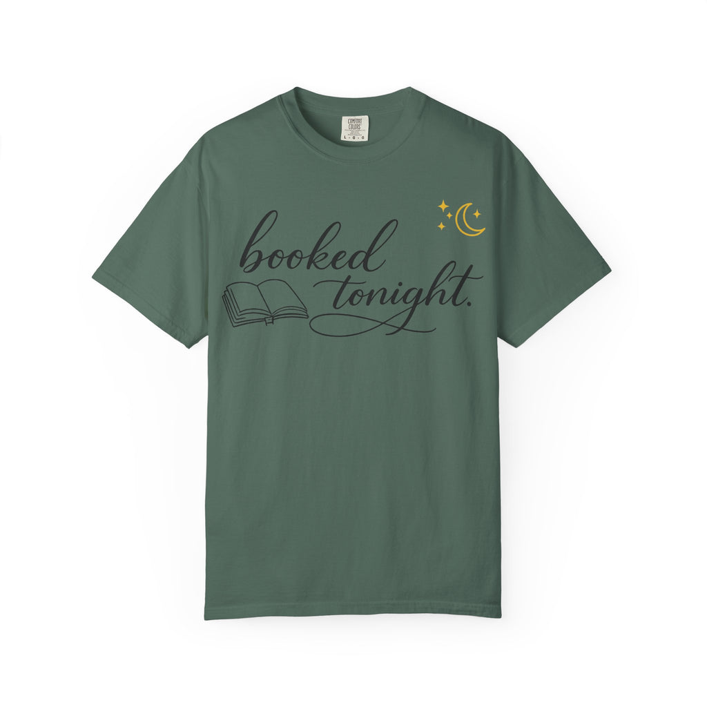 Booked Tonight T-Shirt — Cozy Reading Graphic Tee