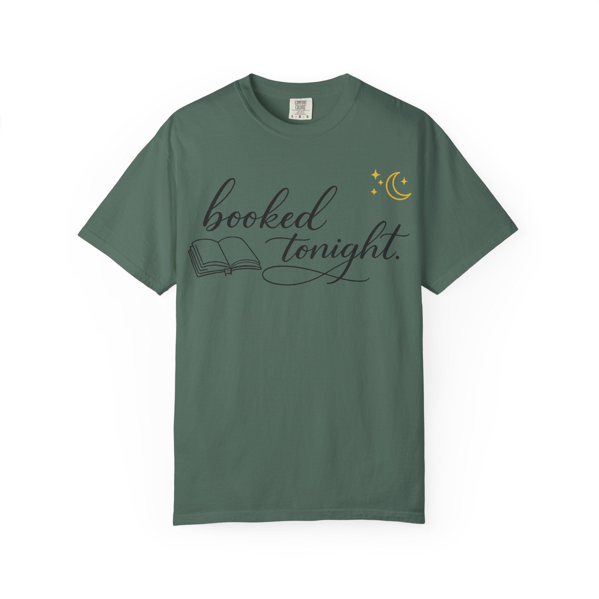 Booked Tonight T-Shirt — Cozy Reading Graphic Tee