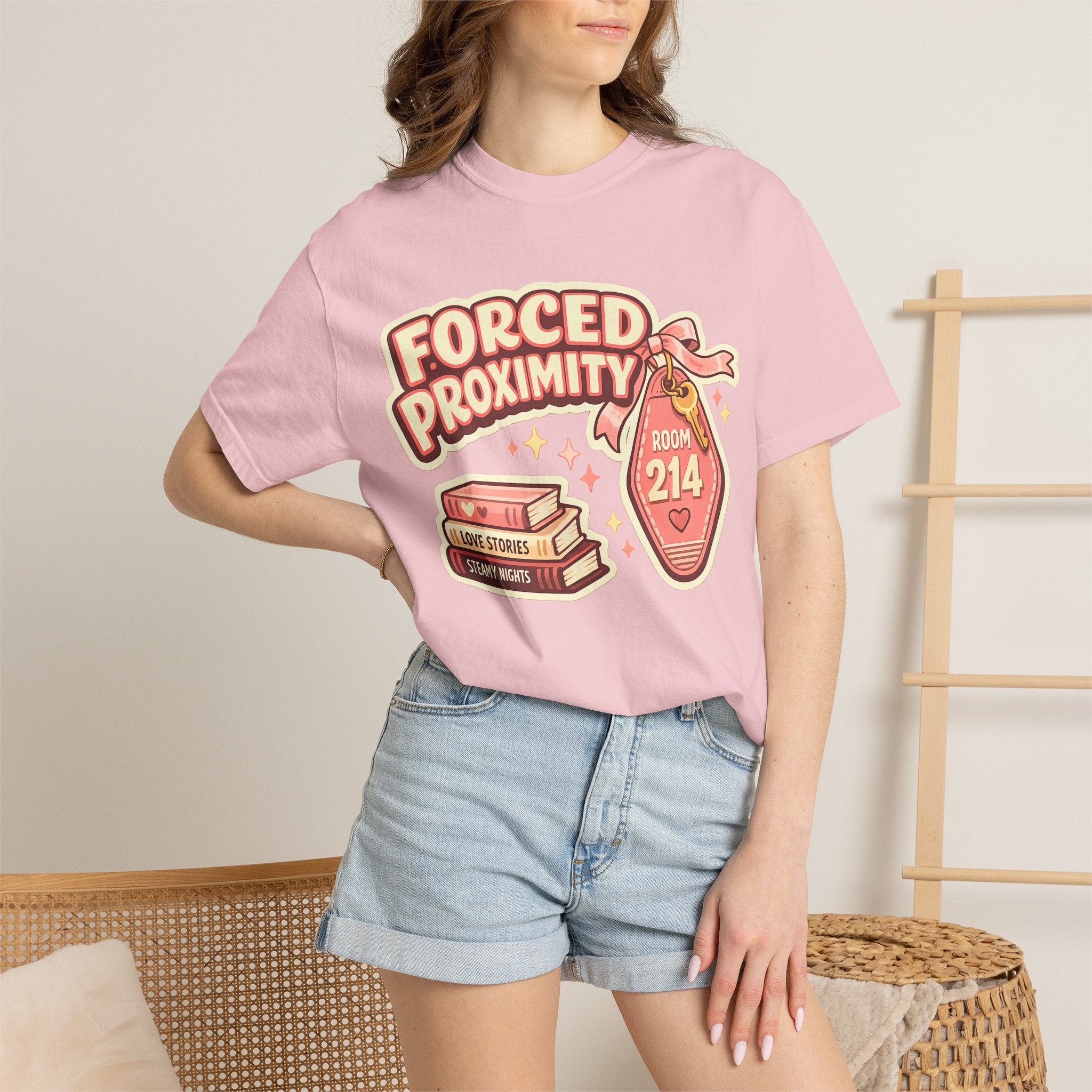 Forced Proximity T-Shirt — Cute Retro Romance Graphic Tee (Room 214)