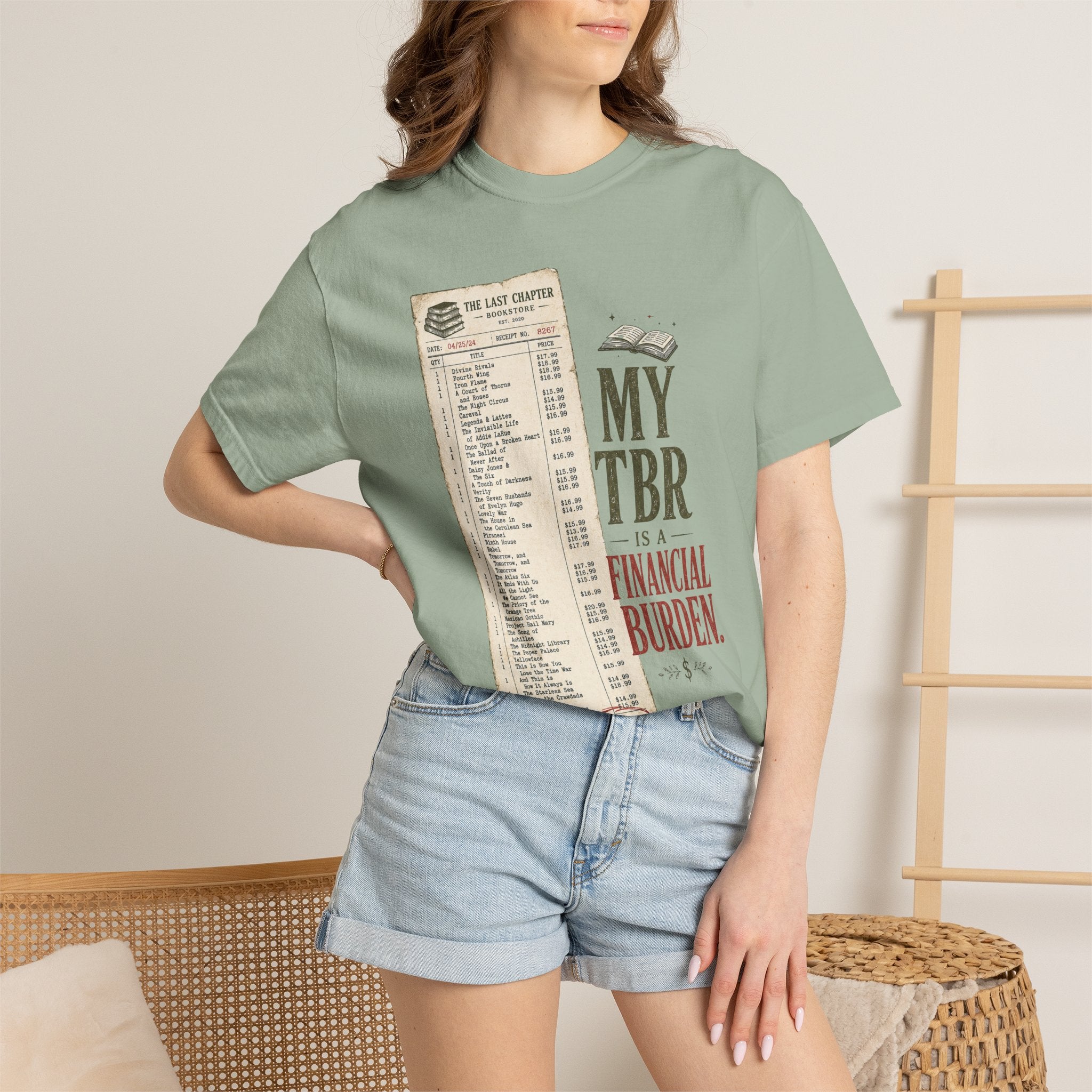 T-Shirt — "My TBR Is a Financial Burden" Book Lover Tee
