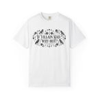 If Villain Bad… Why Not? T-Shirt — Gothic Floral Quote Tee