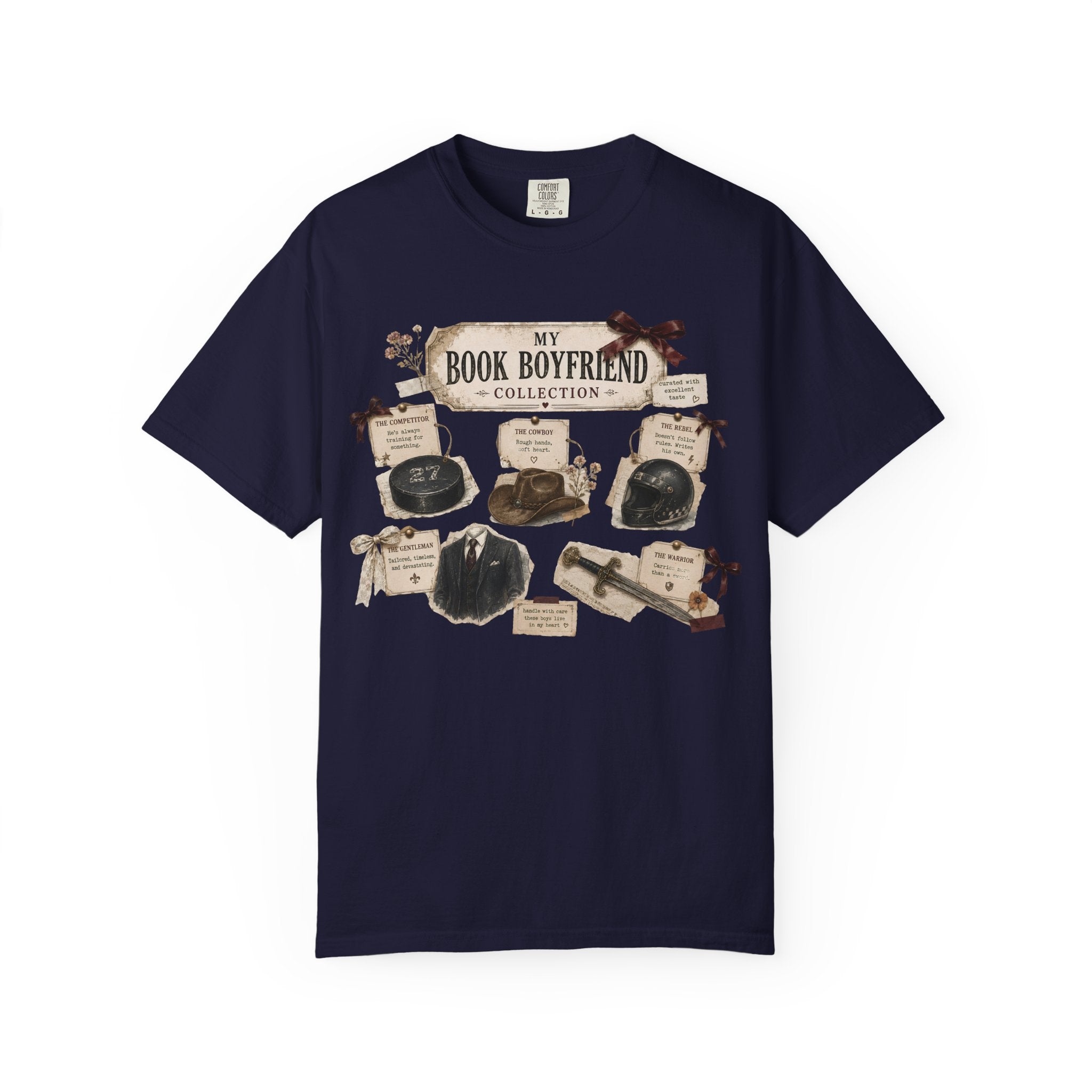 Book Boyfriend Collection T-Shirt — Vintage Literary Aesthetic Tee