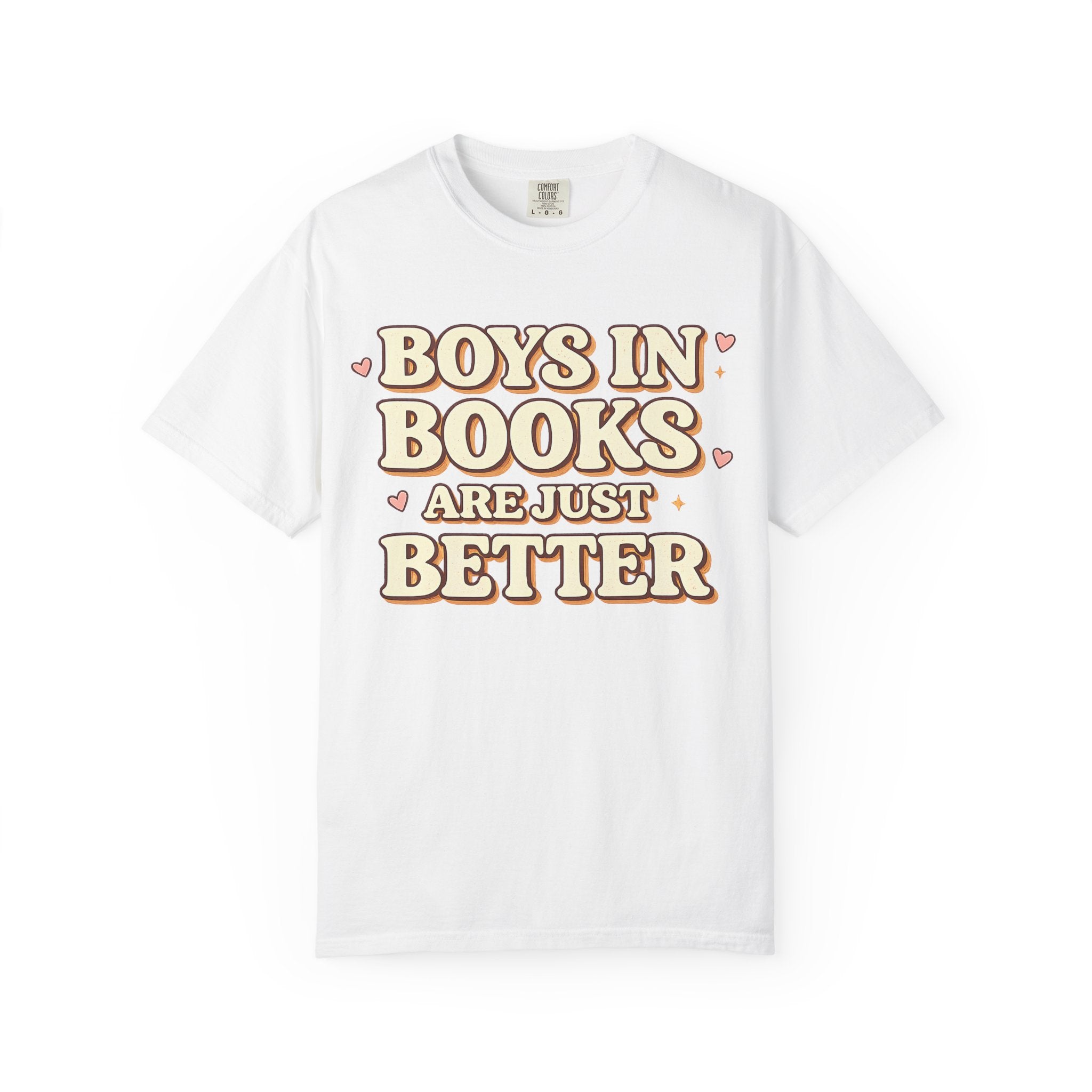 T-Shirt — "Boys in Books Are Just Better" Retro Literary Tee