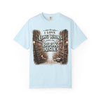 T-Shirt — "I Love Long Walks Down the Book Aisle" Literary Graphic Tee