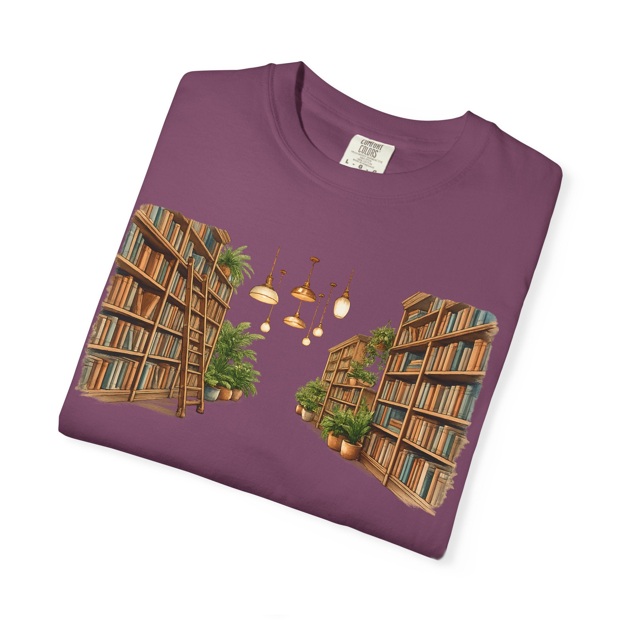Book Nook T-Shirt — 'I Long Long Walk Down The Book Aisles' Literary Tee