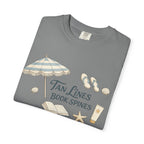 Beach Reading T-Shirt — "Tan Lines, Book Spines" Summer Graphic Tee