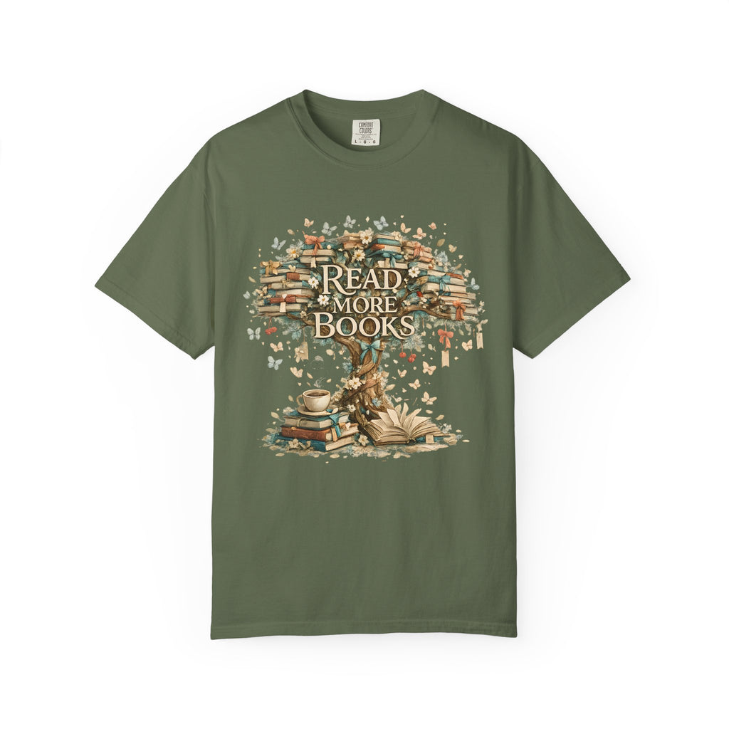 Read More Books T-Shirt — Vintage Tree of Books Design for Book Lovers