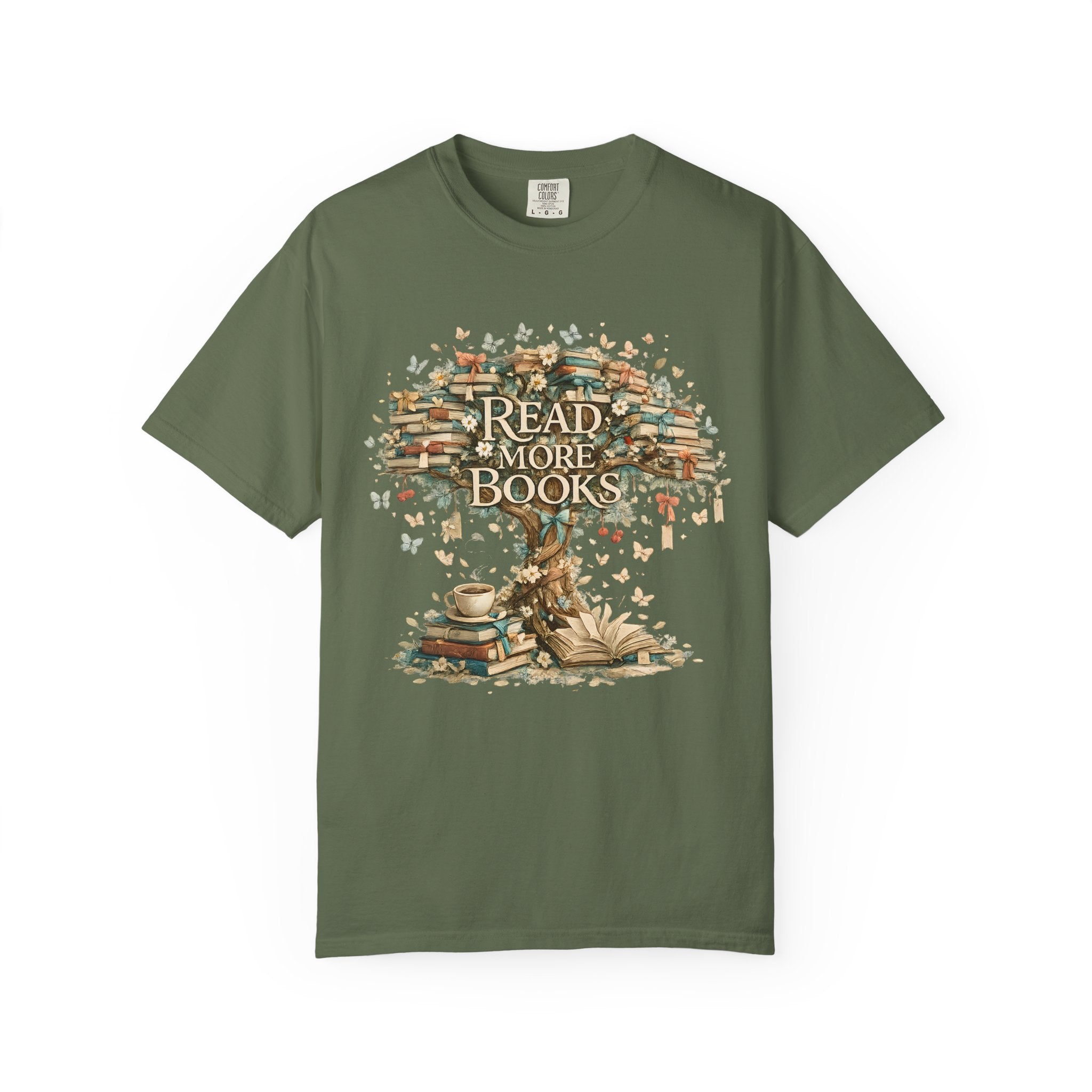 Read More Books T-Shirt — Vintage Tree of Books Design for Book Lovers