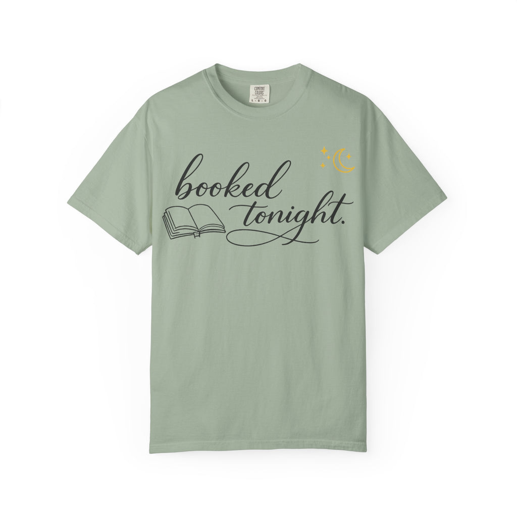 Booked Tonight T-Shirt — Cozy Reading Graphic Tee