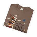 Death by TBR Book Stack T-Shirt — Reader Gift Graphic Tee