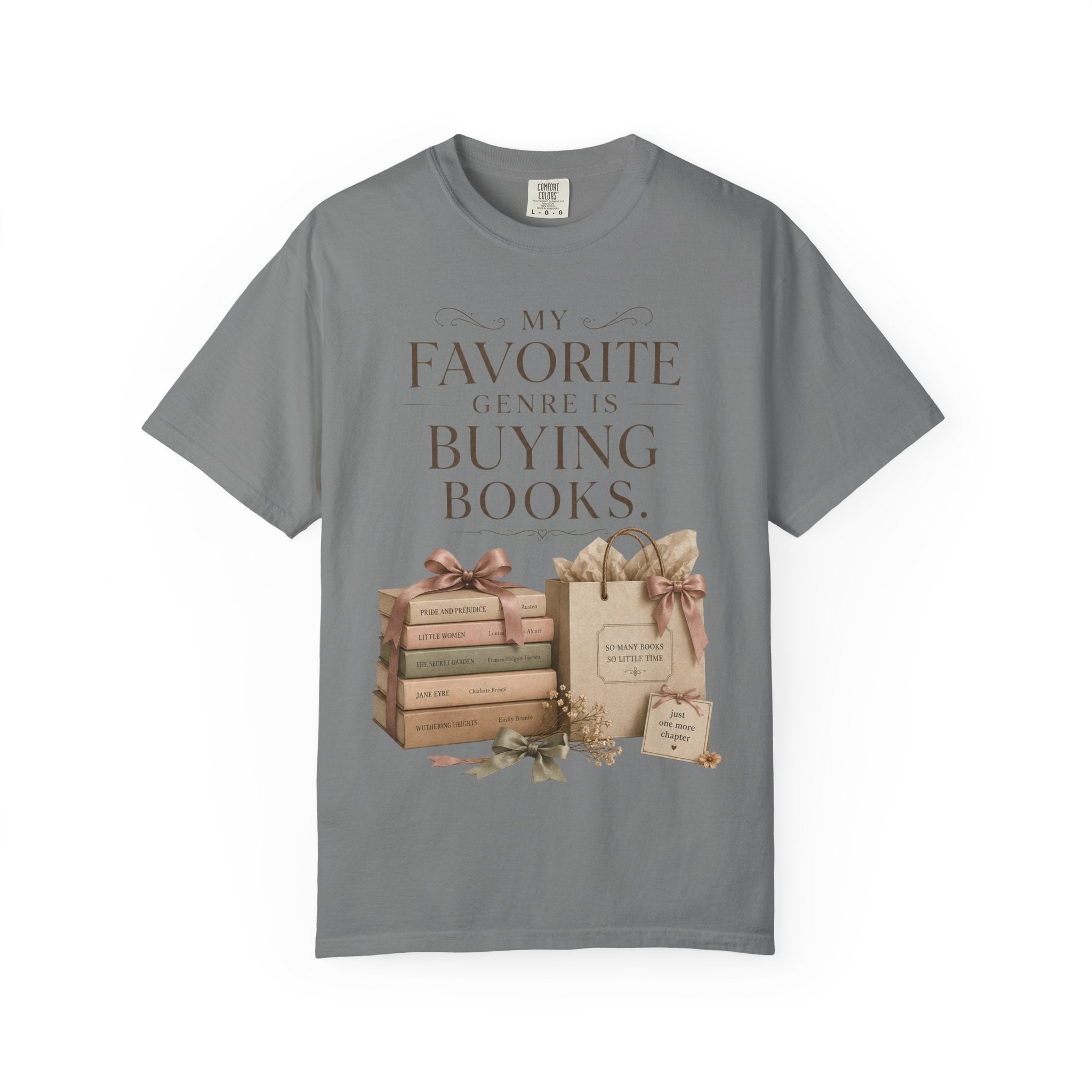 Book Lover T-Shirt — "My Favorite Genre Is Buying Books" Graphic Tee