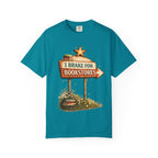 I Brake for Bookstores T-Shirt — Vintage Signbook Lover Tee