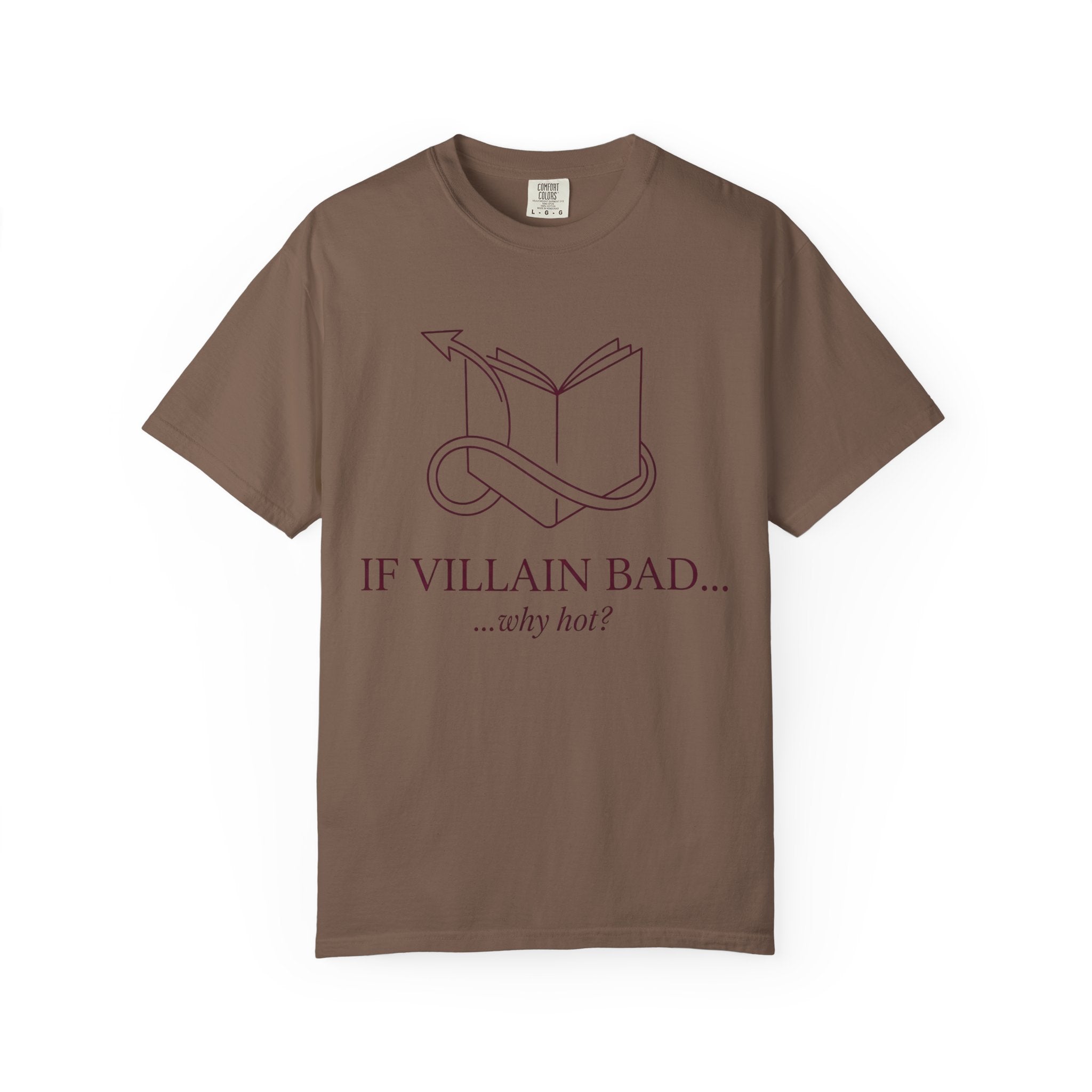 Villain-Aesthetic T-Shirt — "If Villain Bad... why not?" Literary Graphic Tee