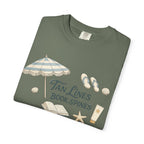 Beach Reading T-Shirt — "Tan Lines, Book Spines" Summer Graphic Tee