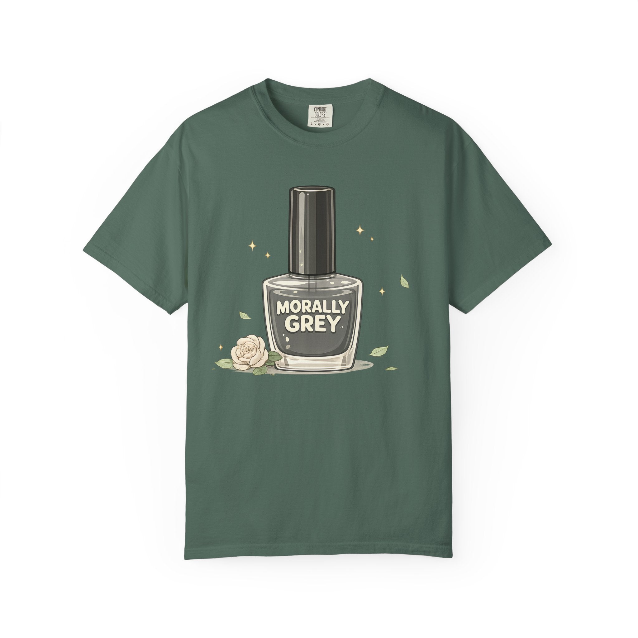 T-Shirt — 'Morally Grey' Nail Polish Graphic Tee