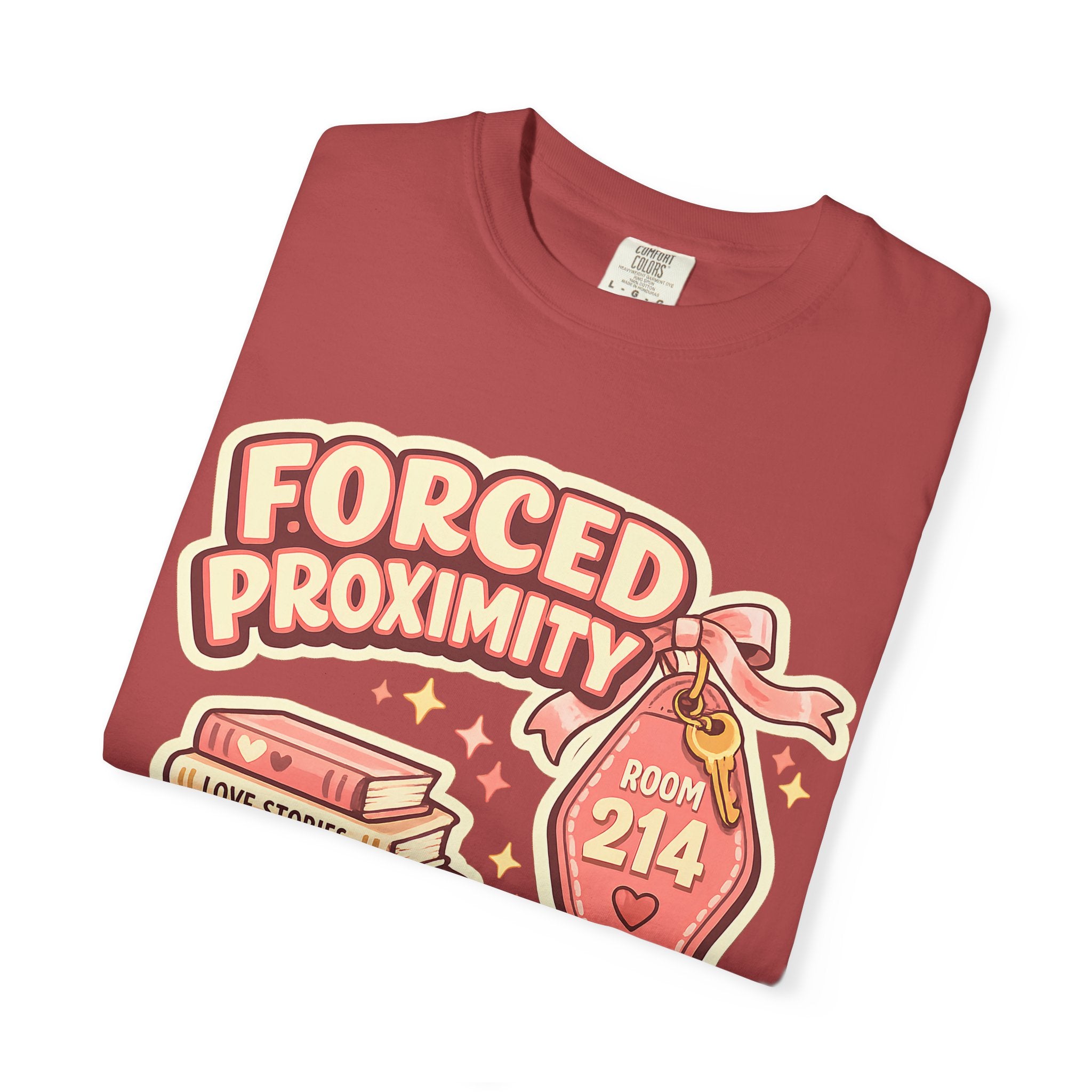 Forced Proximity T-Shirt — Cute Retro Romance Graphic Tee (Room 214)