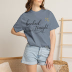 Booked Tonight T-Shirt — Cozy Reading Graphic Tee
