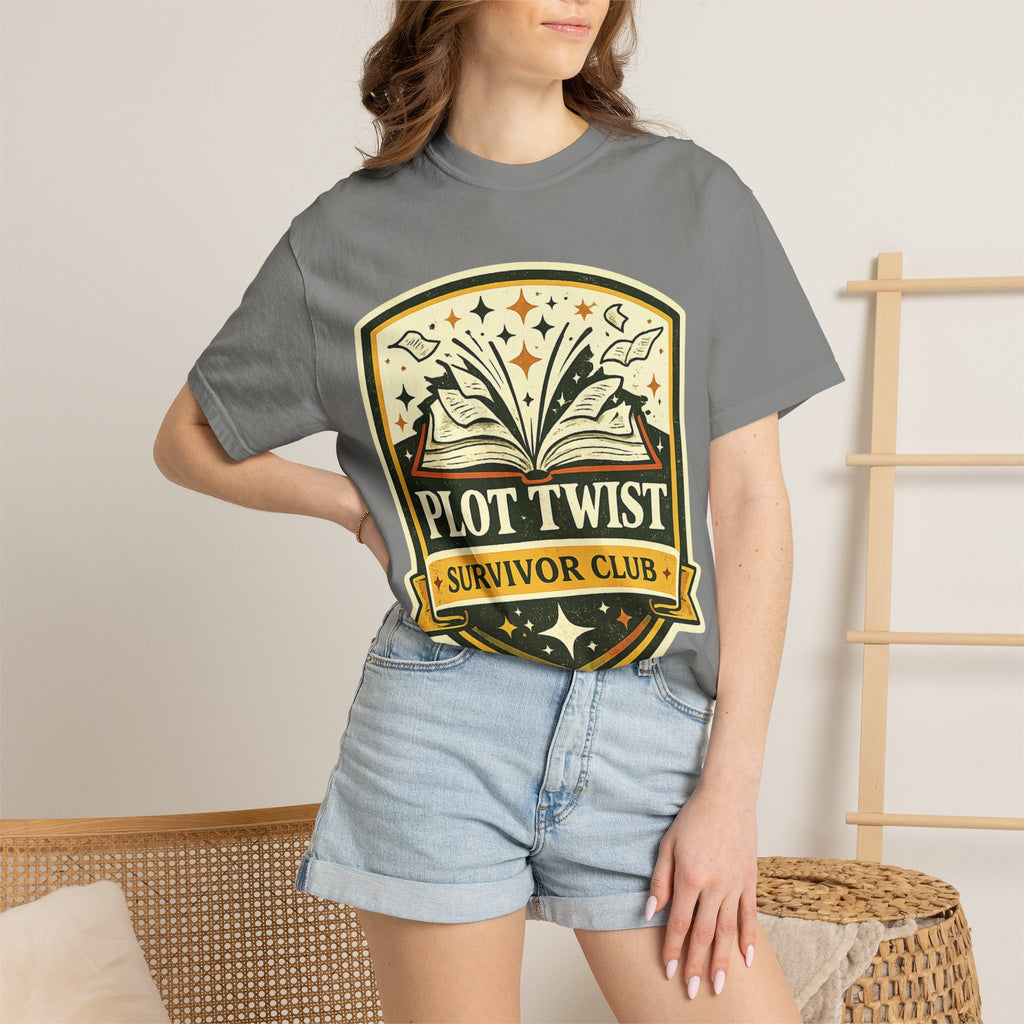 Plot Twist Survivor Club T-Shirt — Funny Book Lover Tee