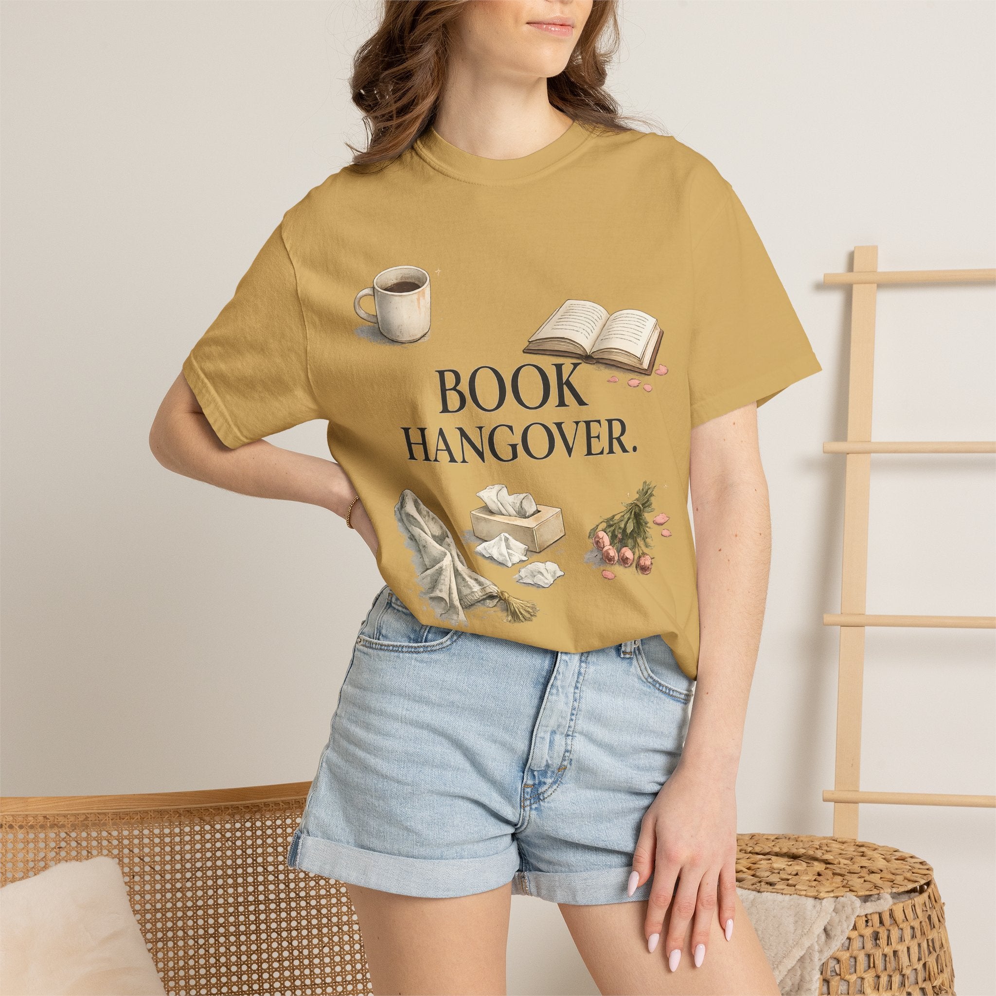 T-Shirt — "Book Hangover" Cozy Reading Tee