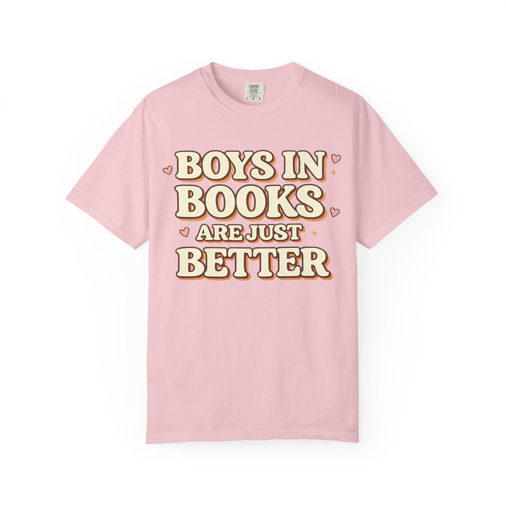 T-Shirt — "Boys in Books Are Just Better" Retro Literary Tee
