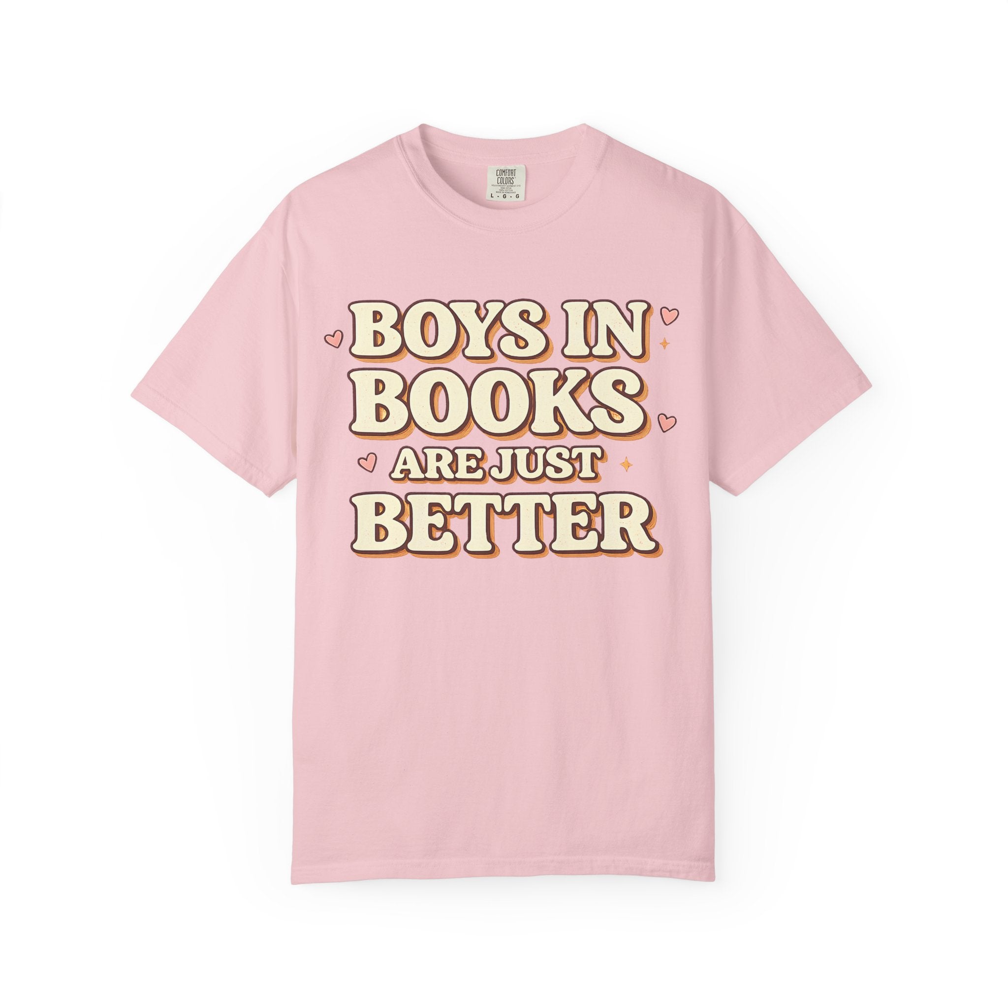 T-Shirt — "Boys in Books Are Just Better" Retro Literary Tee