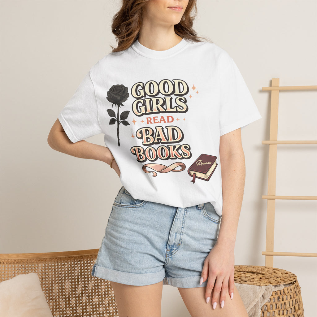 T-Shirt — "Good Girls Read Bad Books" Graphic Tee