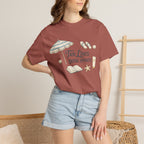 Beach Reading T-Shirt — "Tan Lines, Book Spines" Summer Graphic Tee