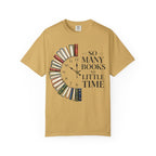 Book Lover T-Shirt — "So Many Books, So Little Time" Literary Clock Tee