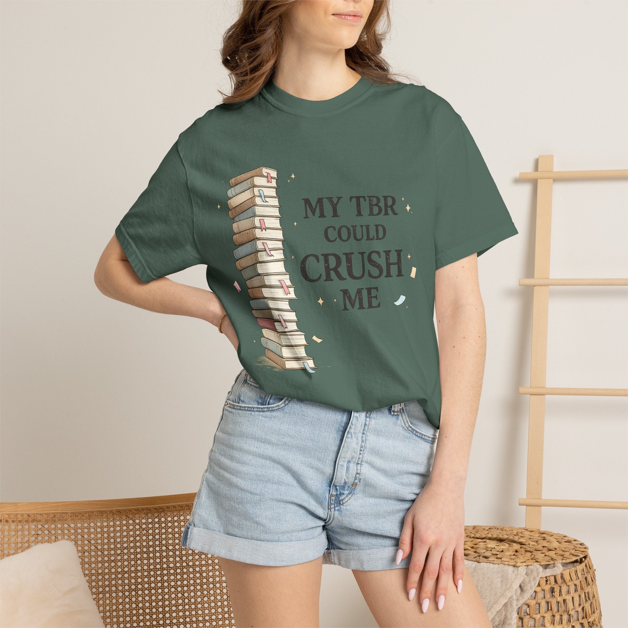 Book Lover T-Shirt — “My TBR Could Crush Me” Graphic Tee