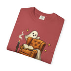 T-Shirt — “One More Chapter or I’ll Haunt You” Ghost Reading Tee