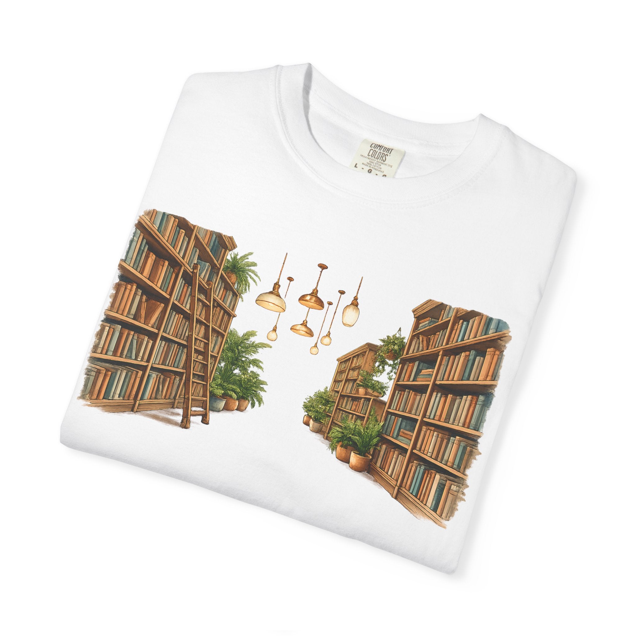 Book Nook T-Shirt — 'I Long Long Walk Down The Book Aisles' Literary Tee