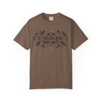 If Villain Bad… Why Not? T-Shirt — Gothic Floral Quote Tee