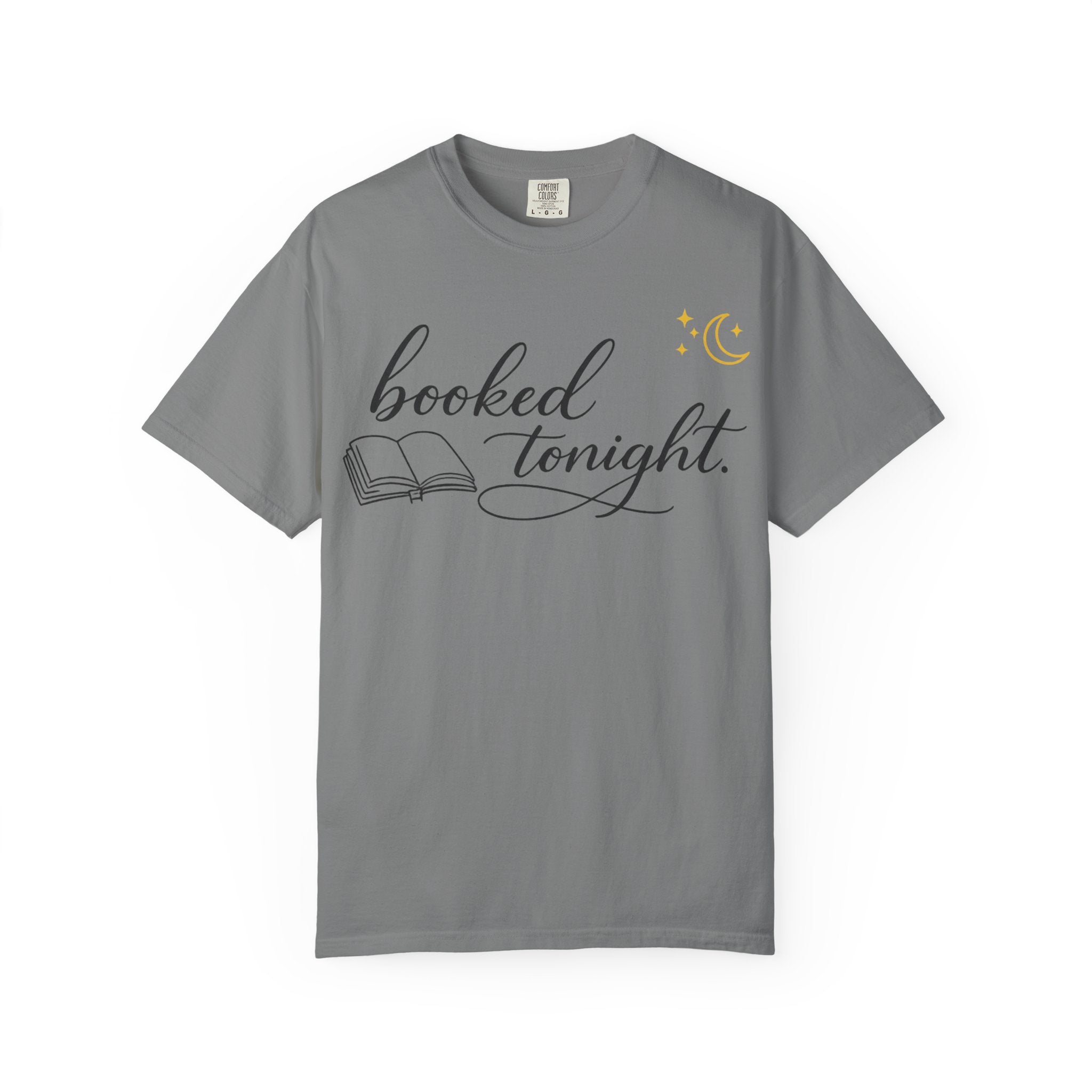 Booked Tonight T-Shirt — Cozy Reading Graphic Tee