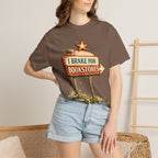 I Brake for Bookstores T-Shirt — Vintage Signbook Lover Tee