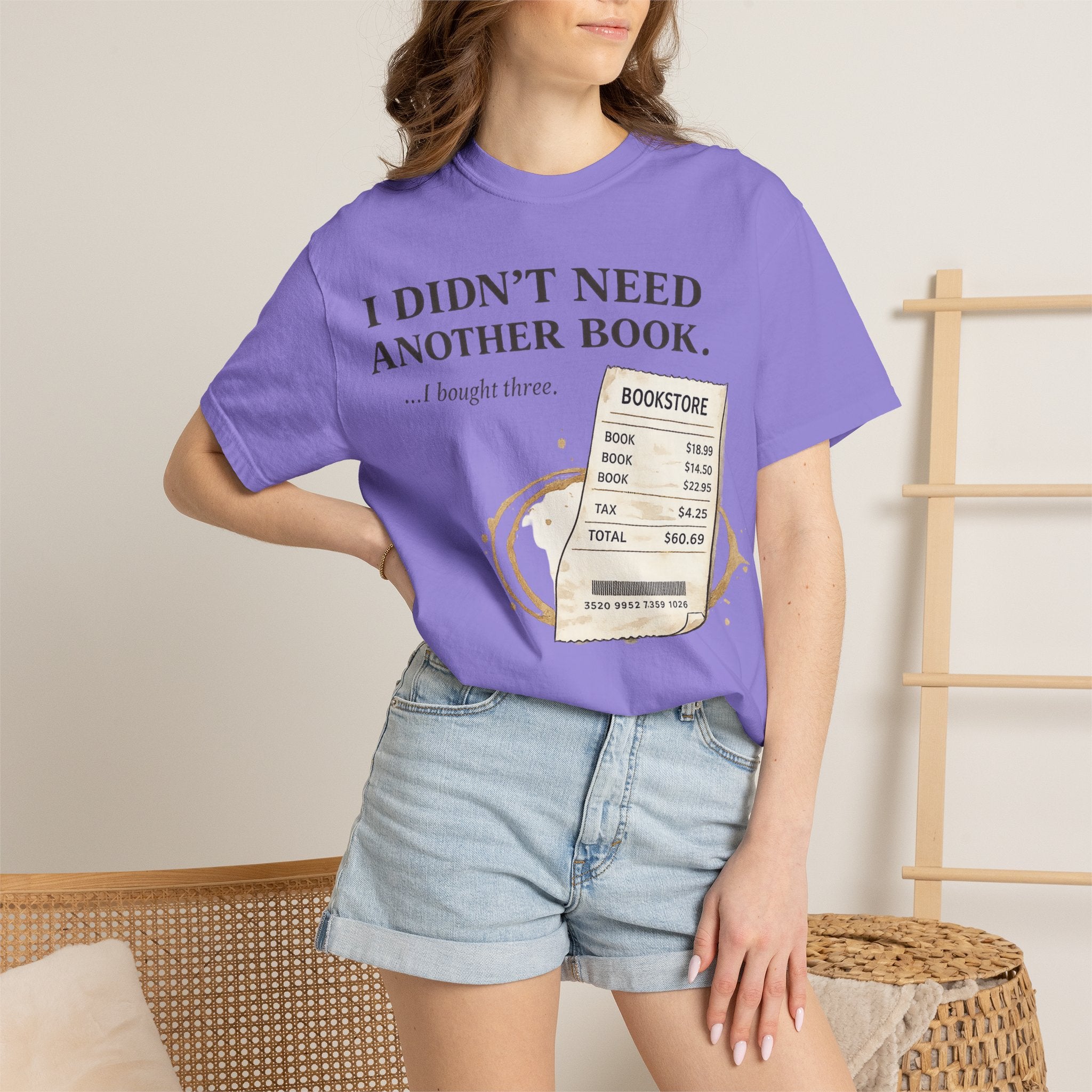 Book Lover T‑Shirt — “I Didn’t Need Another Book… I Bought Three.” Graphic Tee