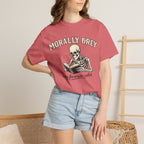 Morally Grey Skeleton Tee — "Morally Grey is My Favorite Color" Graphic T-Shirt