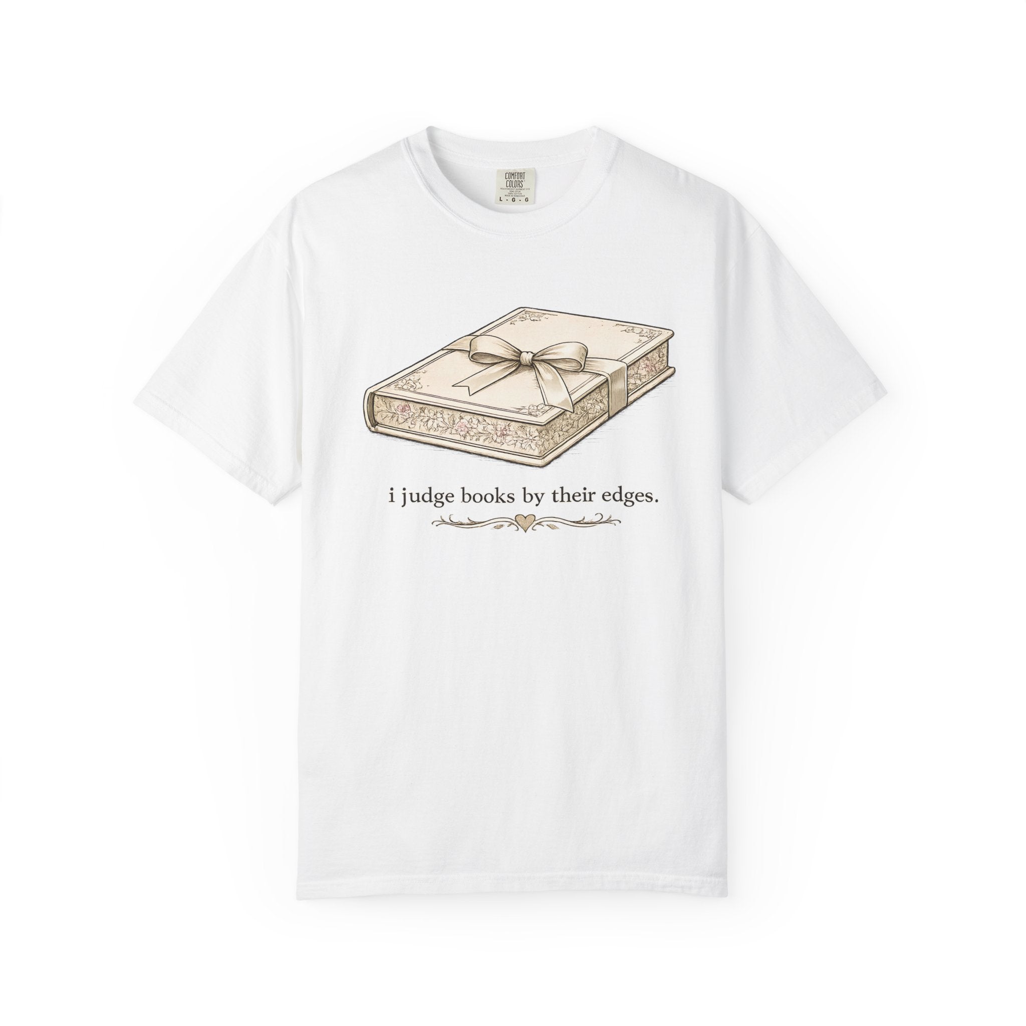 Book Lover T-Shirt — “I Judge Books by Their Edges” Vintage Gift Tee
