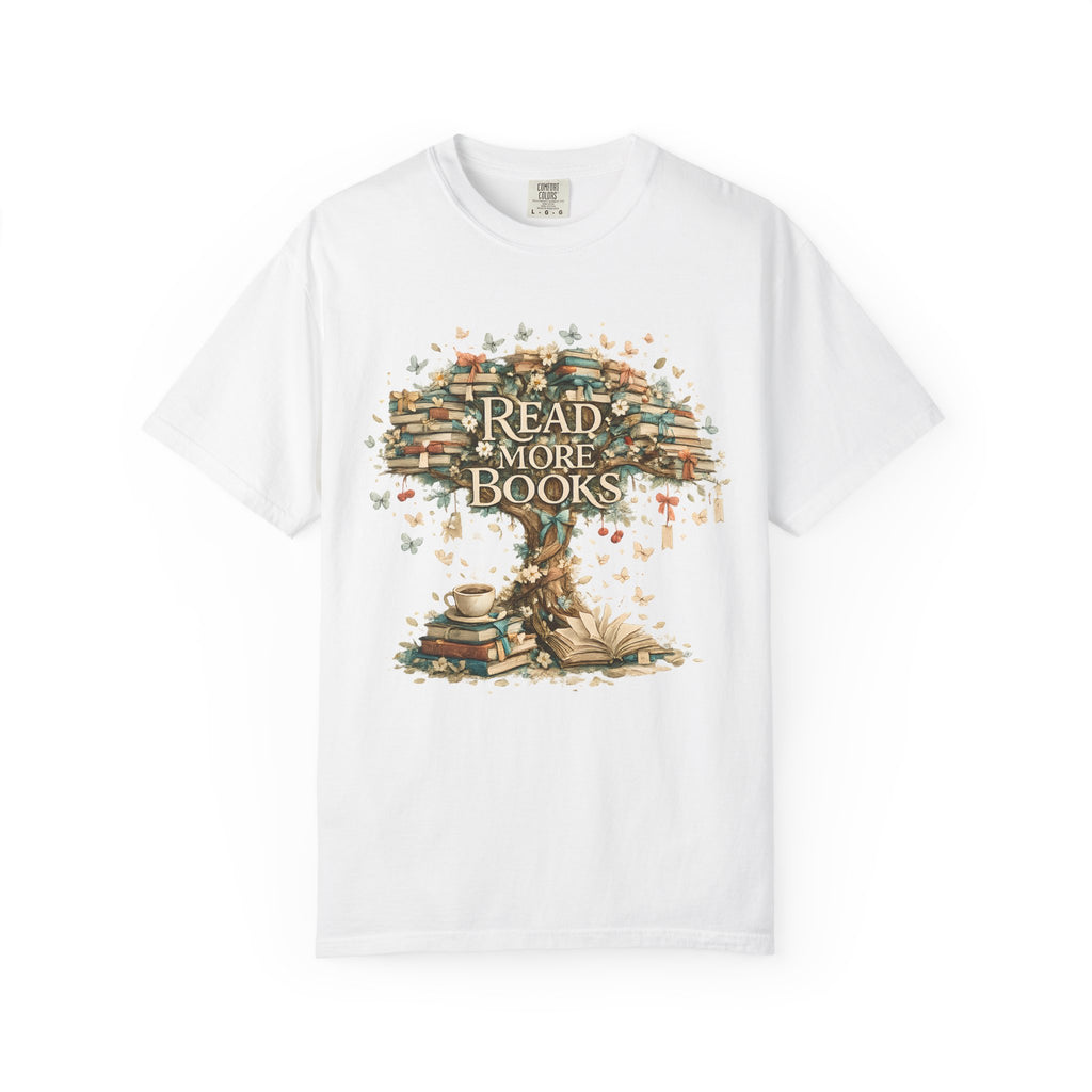Read More Books T-Shirt — Vintage Tree of Books Design for Book Lovers