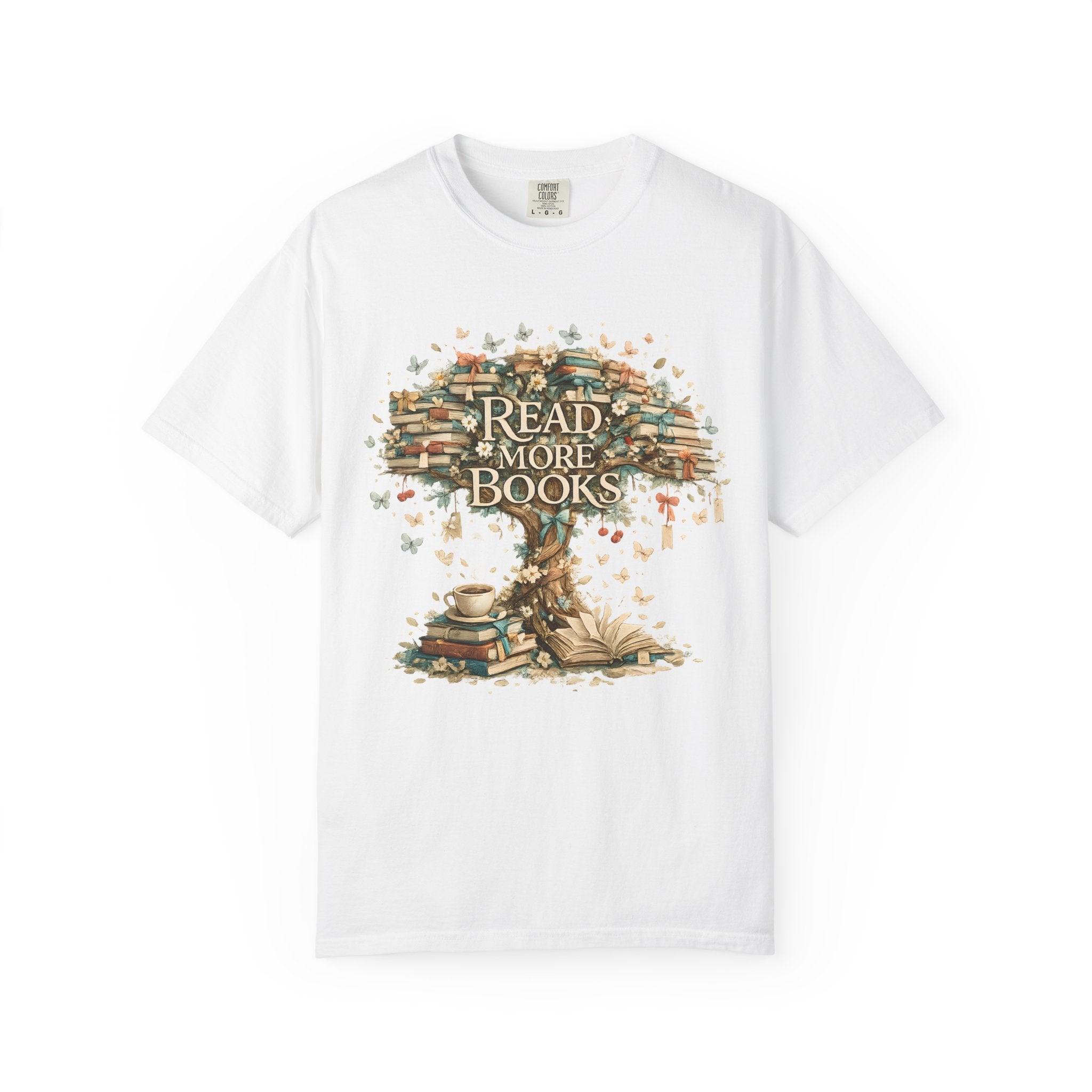 Read More Books T-Shirt — Vintage Tree of Books Design for Book Lovers