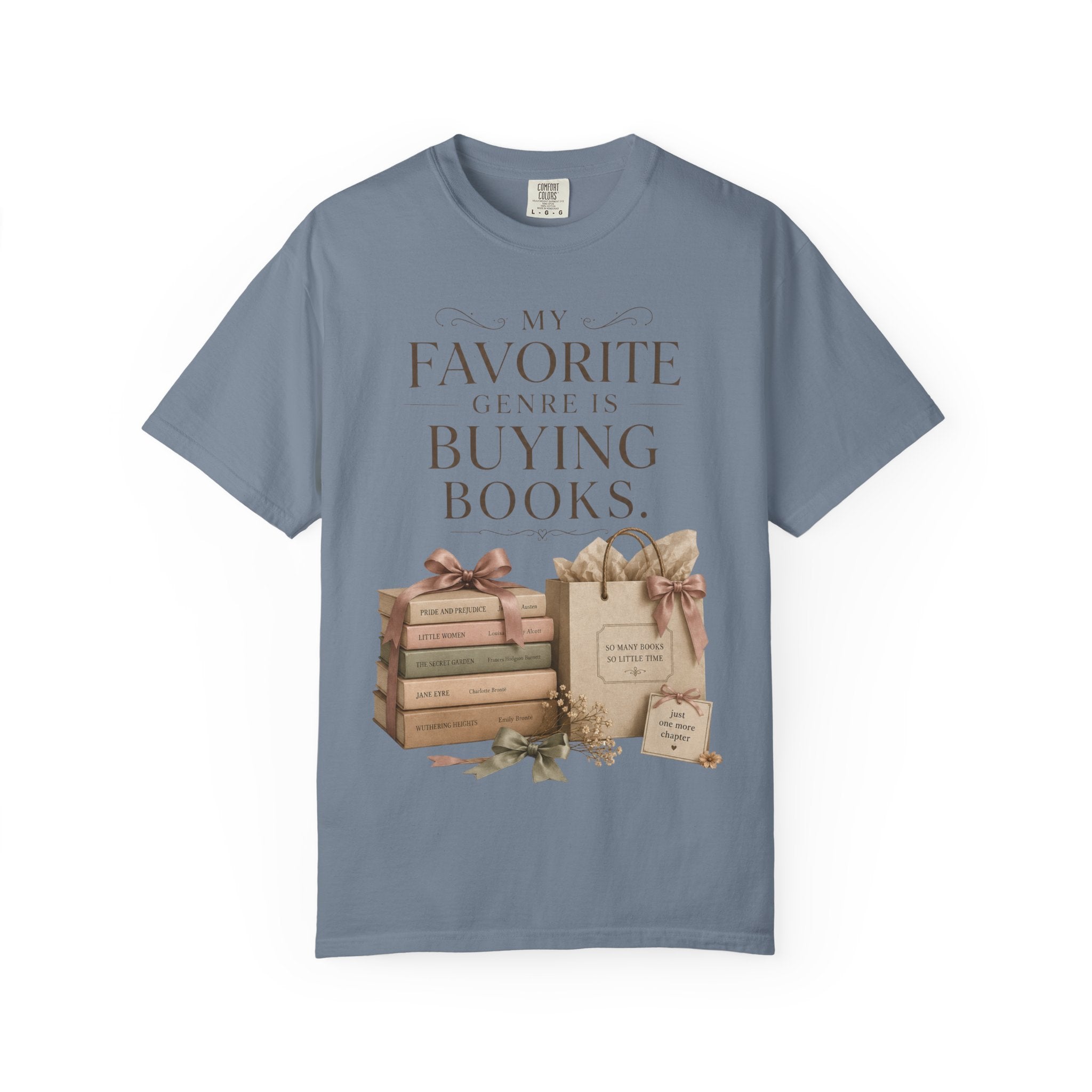Book Lover T-Shirt — "My Favorite Genre Is Buying Books" Graphic Tee