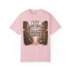 T-Shirt — "I Love Long Walks Down the Book Aisle" Literary Graphic Tee
