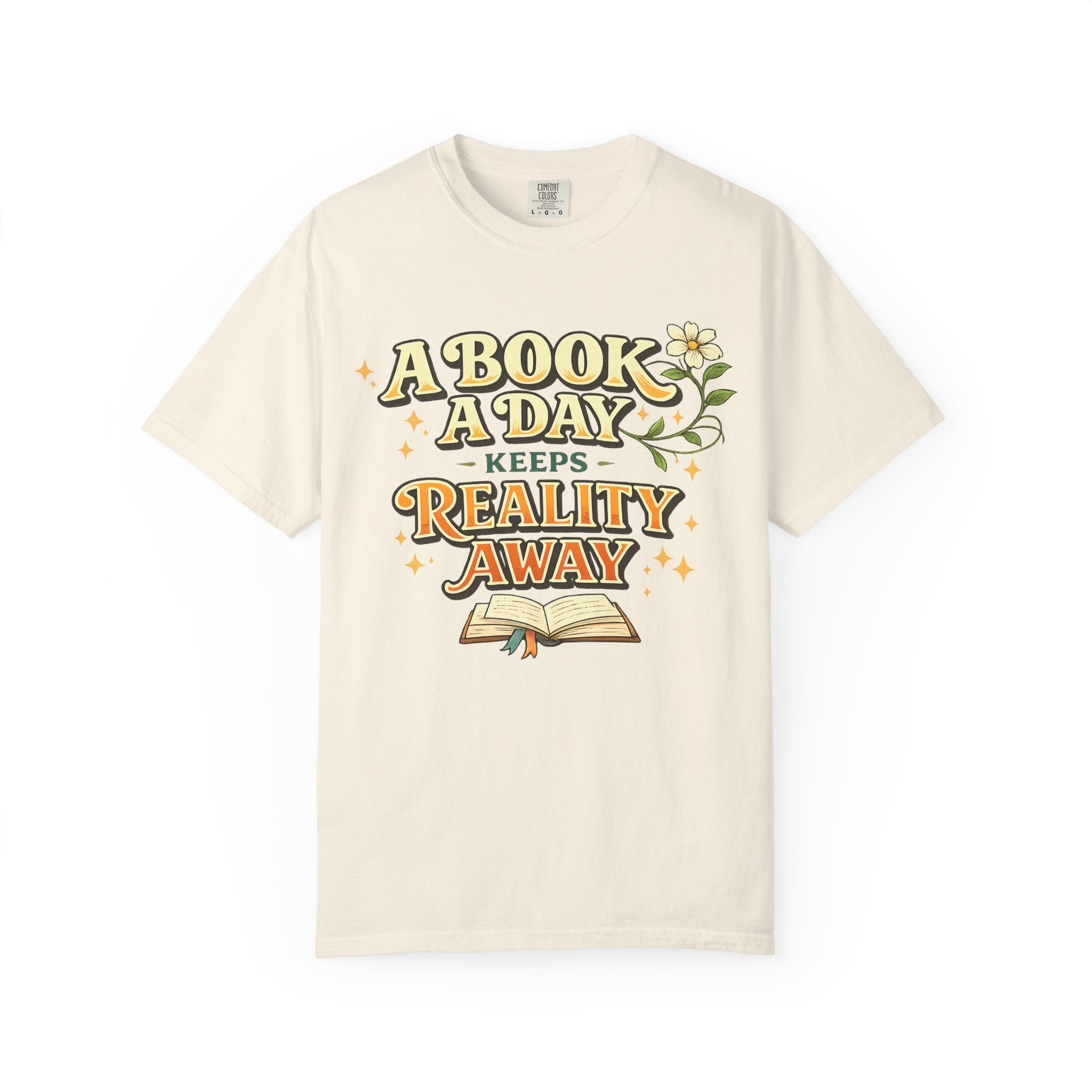 T-Shirt — “A Book A Day Keeps Reality Away” Vintage Reading Tee