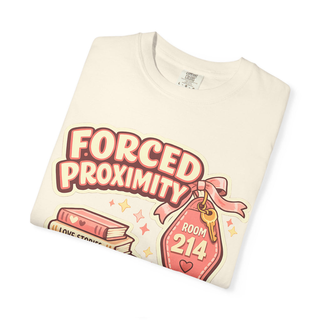Forced Proximity T-Shirt — Cute Retro Romance Graphic Tee (Room 214)