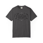 If Villain Bad… Why Not? T-Shirt — Gothic Floral Quote Tee