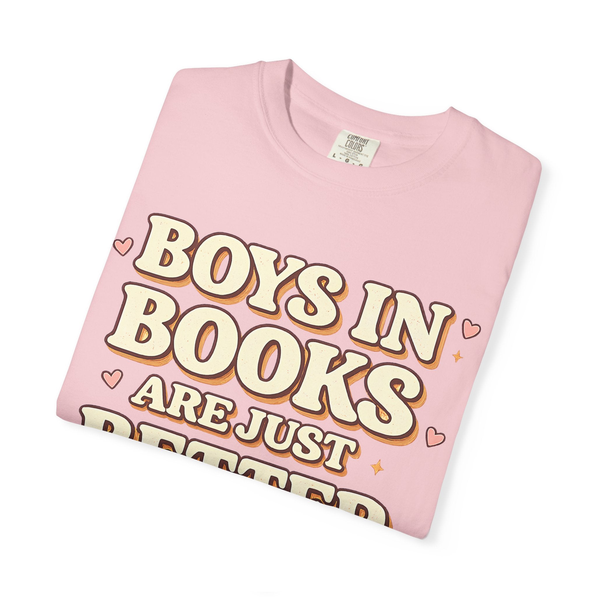 T-Shirt — "Boys in Books Are Just Better" Retro Literary Tee
